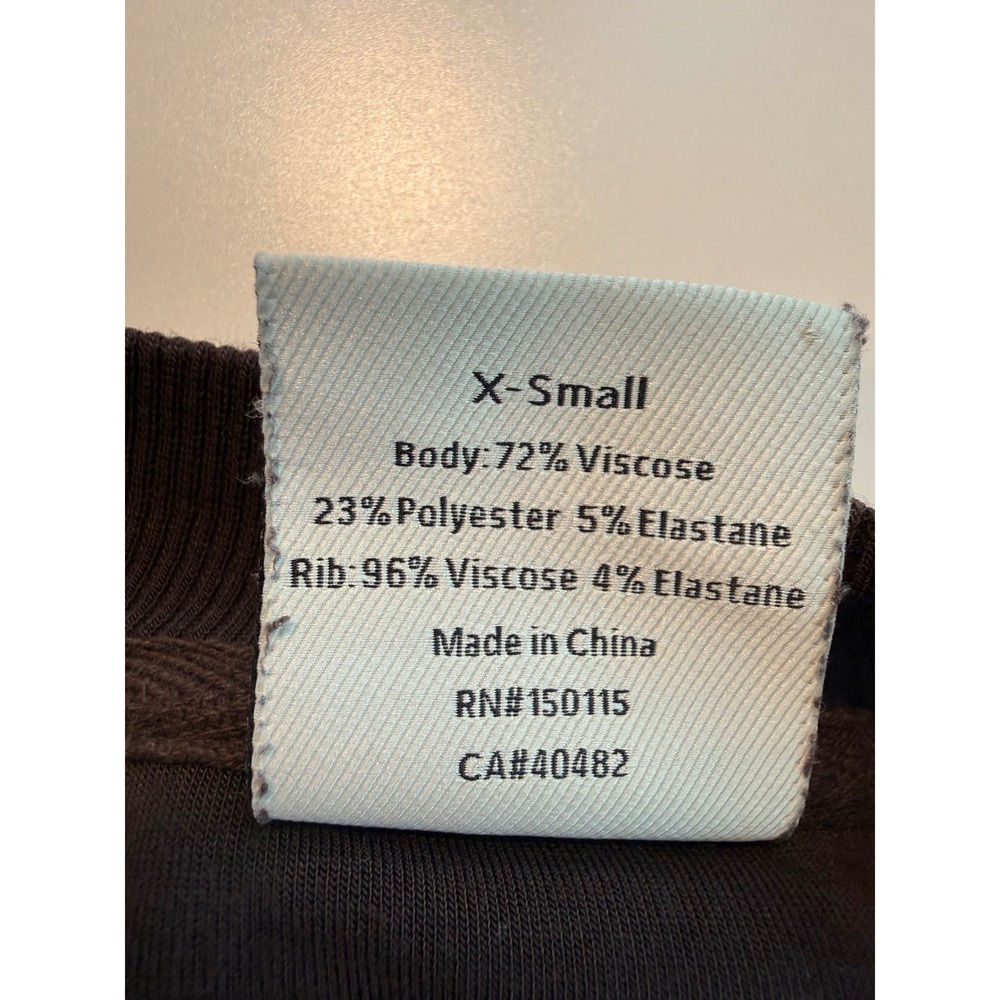 Varley Gabriella DoubleSoft Crewneck Sweatshirt Chocolate Brown XS Cozy - Picture 10 of 11